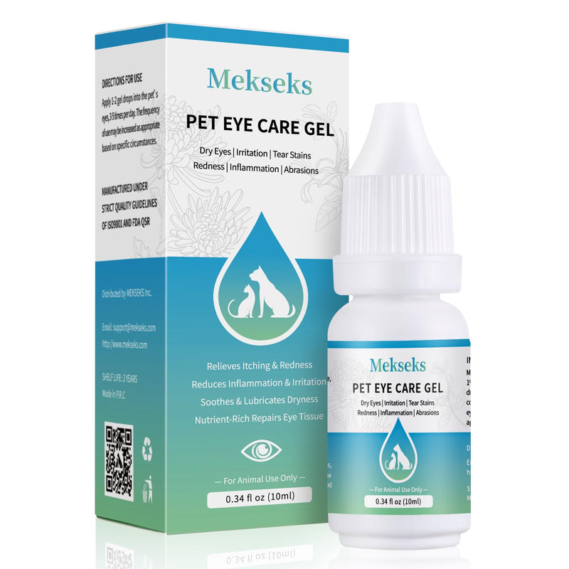 Pet Eye Care Gel Drop for Dogs, Cats, 1% Hyaluronan Eye Drops for Dry Eyes Infection Redness Irritation Tear Stain, Gentle Ocular Repair with Artificial Tears, Taurine, Herbal Extracts, 0.34 oz - NewNest Australia