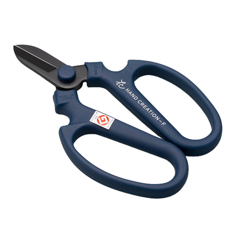 Japanese Floral Scissors Black Blade – SAKAGEN Hand Creation, Premium Fluorine-Coated Anti-Wear Shears, Made in Japan, Flower Shears for Floral Design, ikebana & Gardening, F-170 (Blue) Blue
