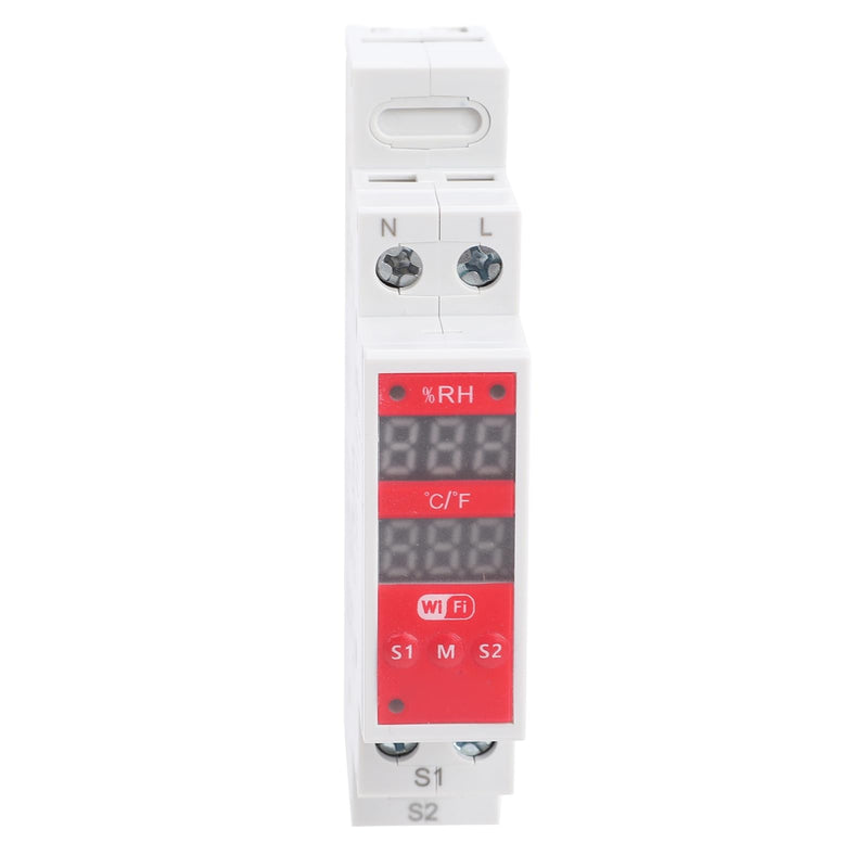 WiFi Temperature Humidity Sensor DIN Rail Mount WALFRONT Smart Switch Real Time Monitoring 24/7 for Incubators Breeding Farms