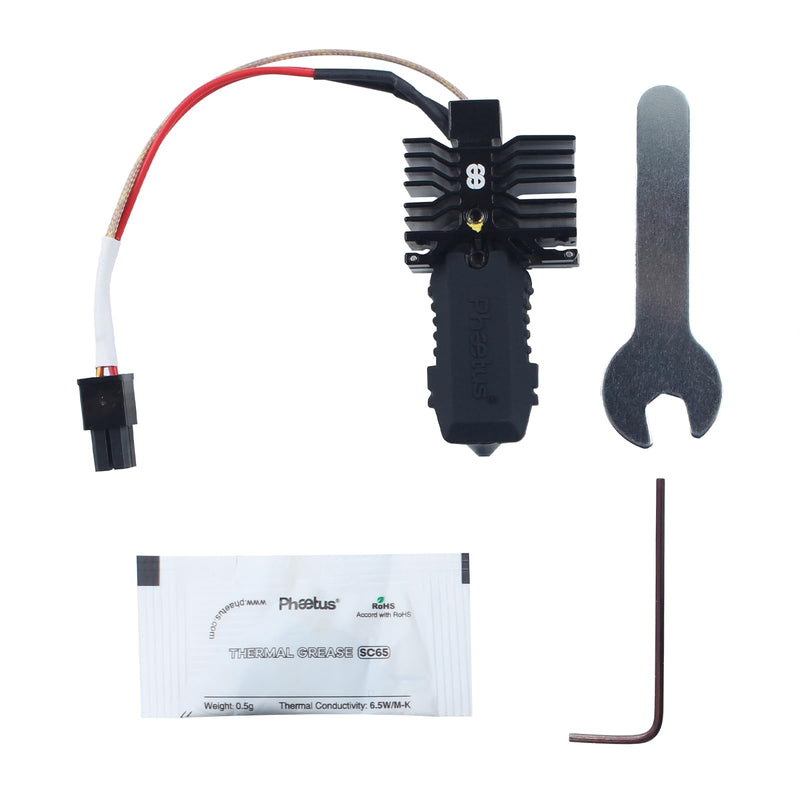 FYSETC Replacement Assemble Hotend for Qidi Plus4: Nozzle 0.6 Upgraded Endcoat with Coated Full-Metal Heatbreak Heater Block Cooling Heatsink Fast Printing 30mm³ - 3D Printer Accessories