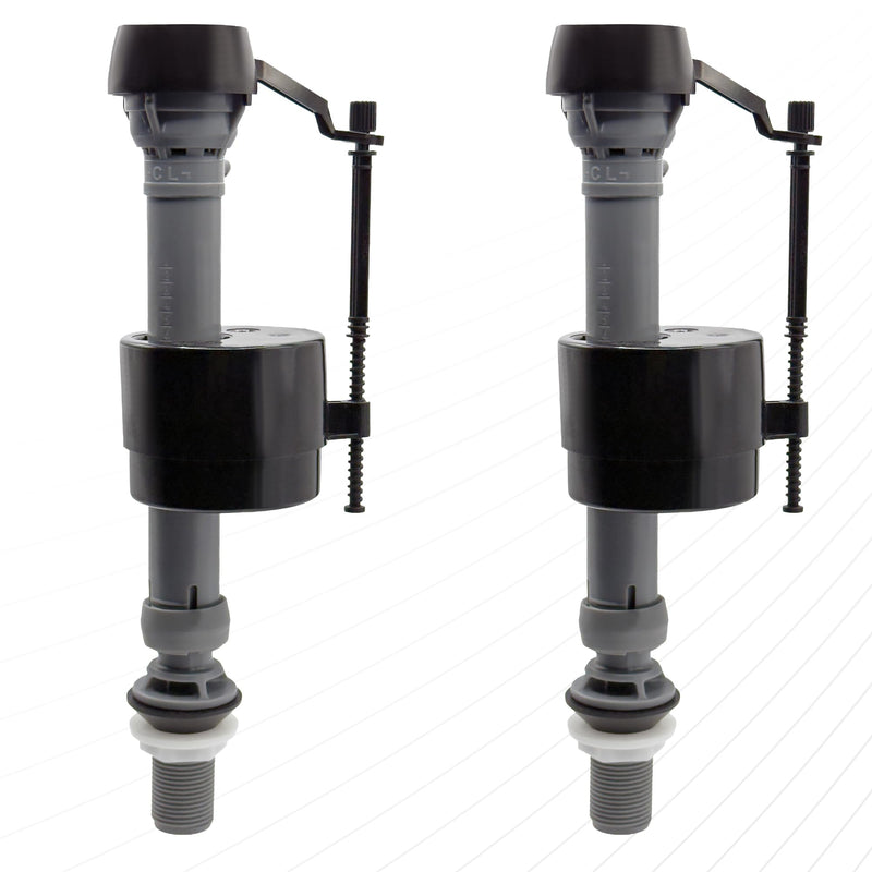 Adjustable Fill Valve – 2 Pack, Universal Toilet Fill Valve, Quiet & Water-Saving, Easy Height Adjustment 9”-14”