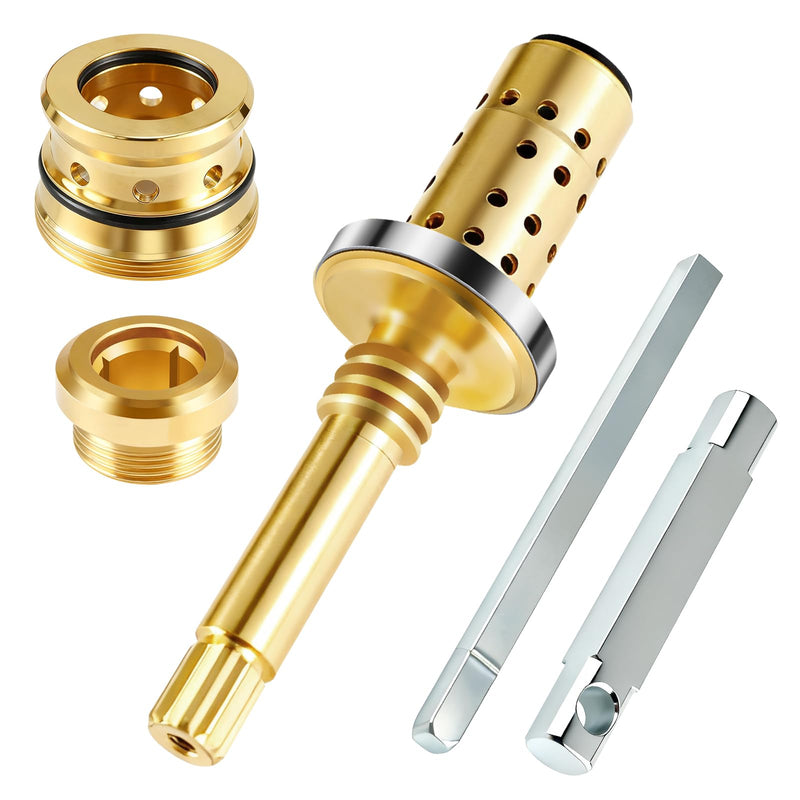 REB Shower Valve Rebuild Kit, TA-10 Flow Control Spindle Assembly, TA-4 Hot and Cold Seats, T-35A/B Seat Removal Tools Compatible with Symmons Temptrol Shower Valve, Brass