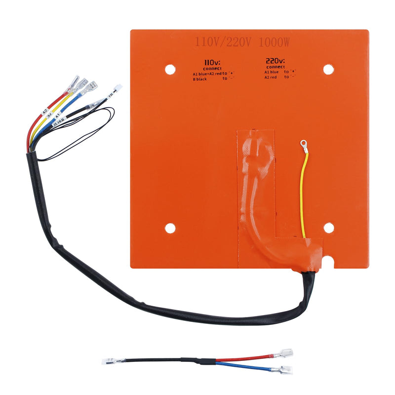 FYSETC Silicone Heating Mat for Anycubiic S1C: Replacement Heat Bed Plate AC110V/ 220V 1000W 258mm/ 9.8 in with Thermistor Probe Sensor and Bimetal Thermal Fuse for S1 Combo 3D Printer Parts