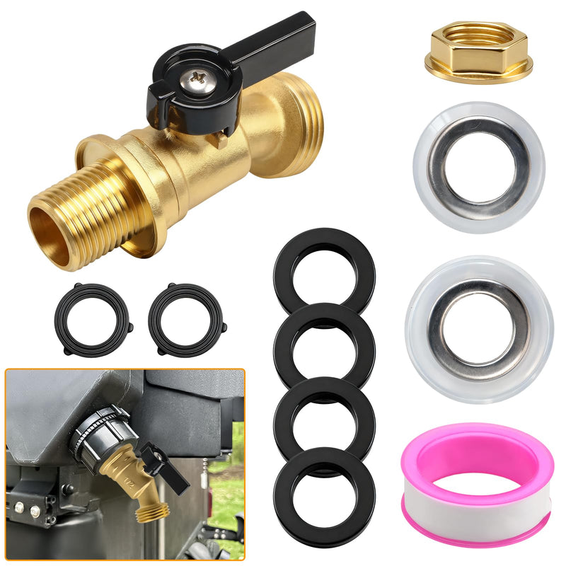 Brass Water Container Quarter Turn Spigot Tap Faucet Kit Compatible with ROTOPAX Water Containers