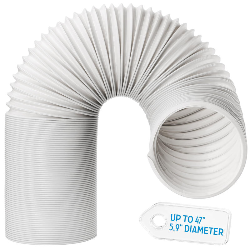 Portable AC Hose, 47" Length 5.9" Diameter Air Conditioner Exhaust Hose Grey AC Hose 47"