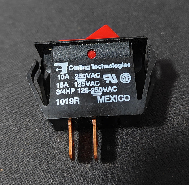 Suitable for Carling Technologies 1019R Rocker Switch ON-Off 15A 125VAC 2-Pin Copper Terminals(1PC)