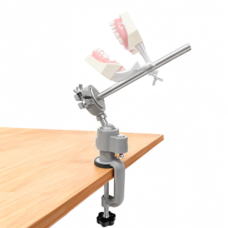 Typodont Training Mount，360° Motion Teeth Model Training Stand Fixed on Desk,Dental Schools Education Practical(Typodont Model is NOT Included)