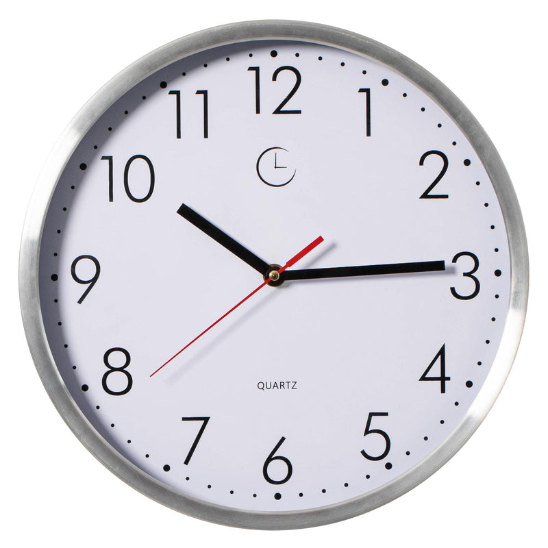 Clockswise 12" Waterproof Aluminum Wall Clock Battery Operated Precision Quartz Movement Weather Resistant Metal Frame for Indoor Outdoor Bathroom Kitchen Patio Garden Living Room Office & Home Décor