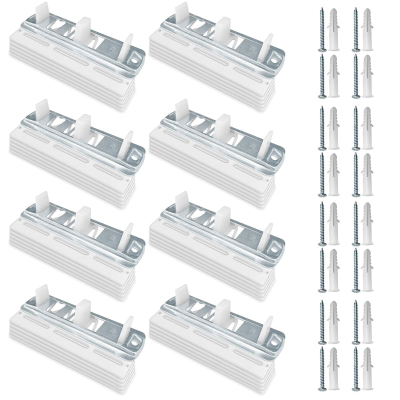 Sliding Closet Door Floor Guides with Carpet Risers,Closet Door Floor Guide Compatible with Prime-Line N 6560 Fits 3/4" to 1-3/8" Doors (8 Pack) 8 Pack