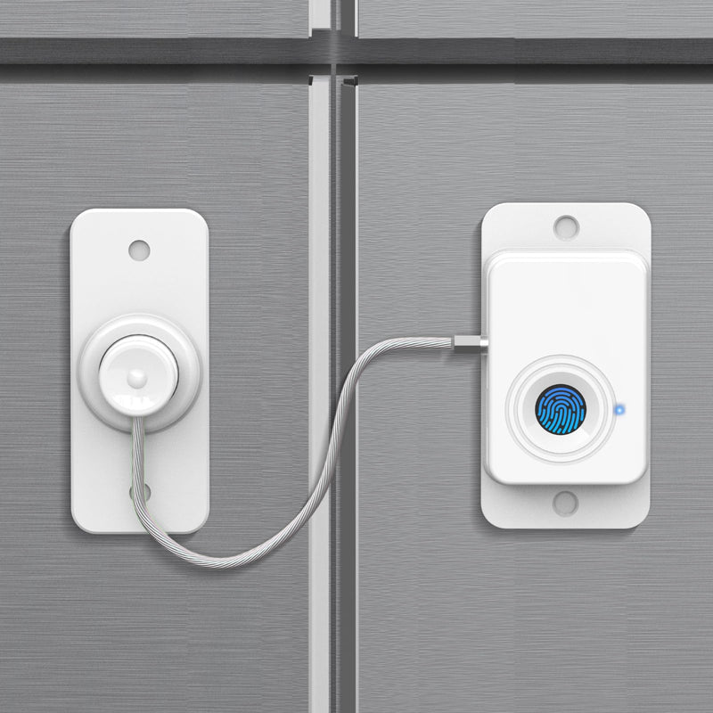 Fingerprint Fridge Lock,Child Proof Refrigerator Lock for Kids with Sticky Adhesive Pads,Cabinet Locks Baby Proofing for Fridge Cabinet Drawer Door Window Toilet