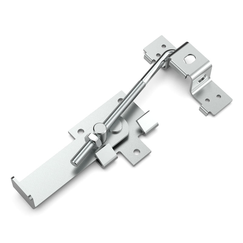 Barn Door Jamb Latch, Zink-Plated Barn Sliding Door Hardware Lock Latches with Hook for Bi-Parting Doors, Secure Farm Sliding Gates from Side, 7"