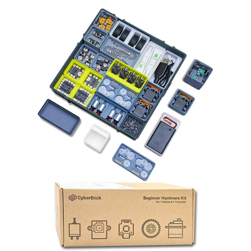 Bamboo Lab Original CyberBrick 3D Printing Remote Control Hardware Kit for Bambu Lab 3D Printer (Beginner Kit (ZK004)) Beginner Kit (ZK004)