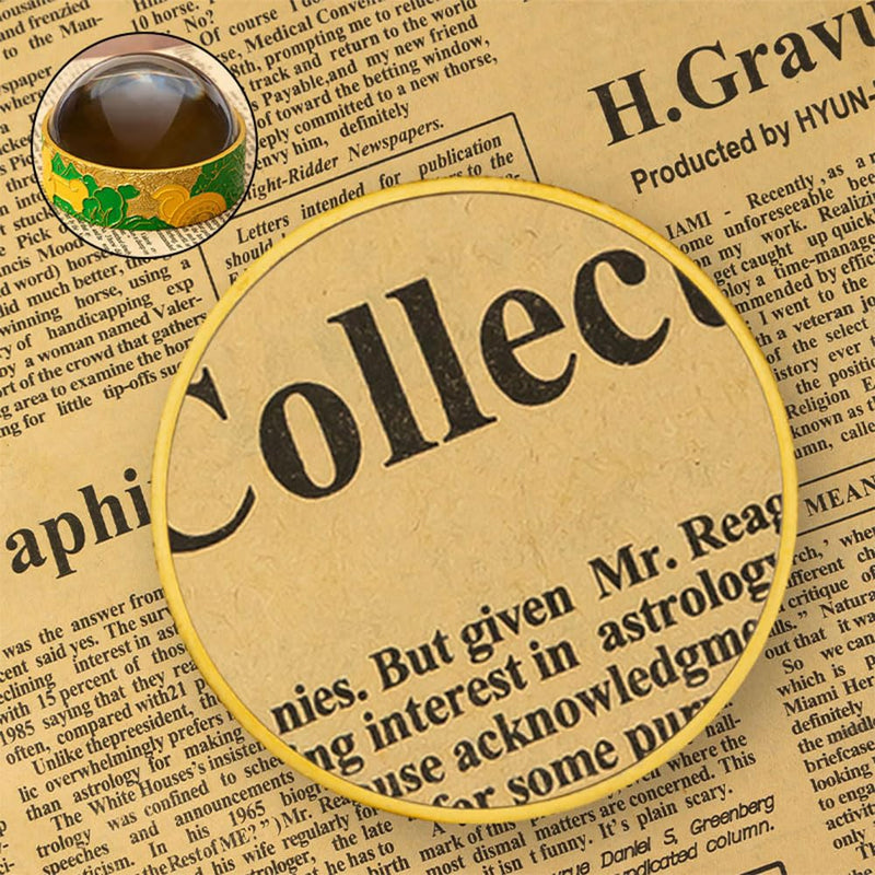 Reading Magnifying Glass 7X Paperweight hemispherical Magnifying Glass Optical Lens with Beautiful Box and Polished Bag