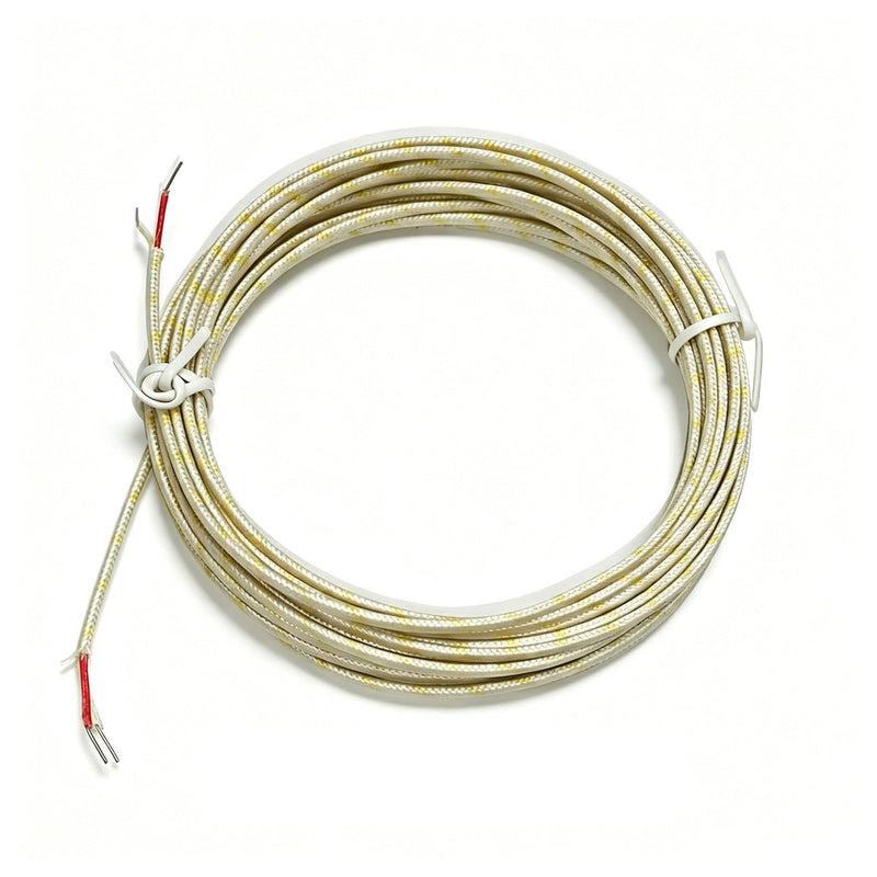 Professional-Grade Type K Thermocouple Wire, AWG 24, Fiberglass Insulated, 700°C High-Temperature Resistant, 10-Yard (9.1) 354 In