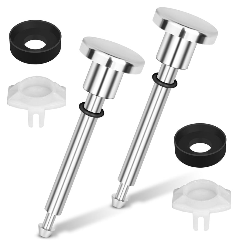 2 Set Universal Tub Spout Diverter Repair Kit, Bathroom Shower Bathtub Leaky Faucet Repair Replacement Parts, Includes 2*Diverter Valve Stems, 2*Gates and 2*Cup Seals (Chrome) Chrome