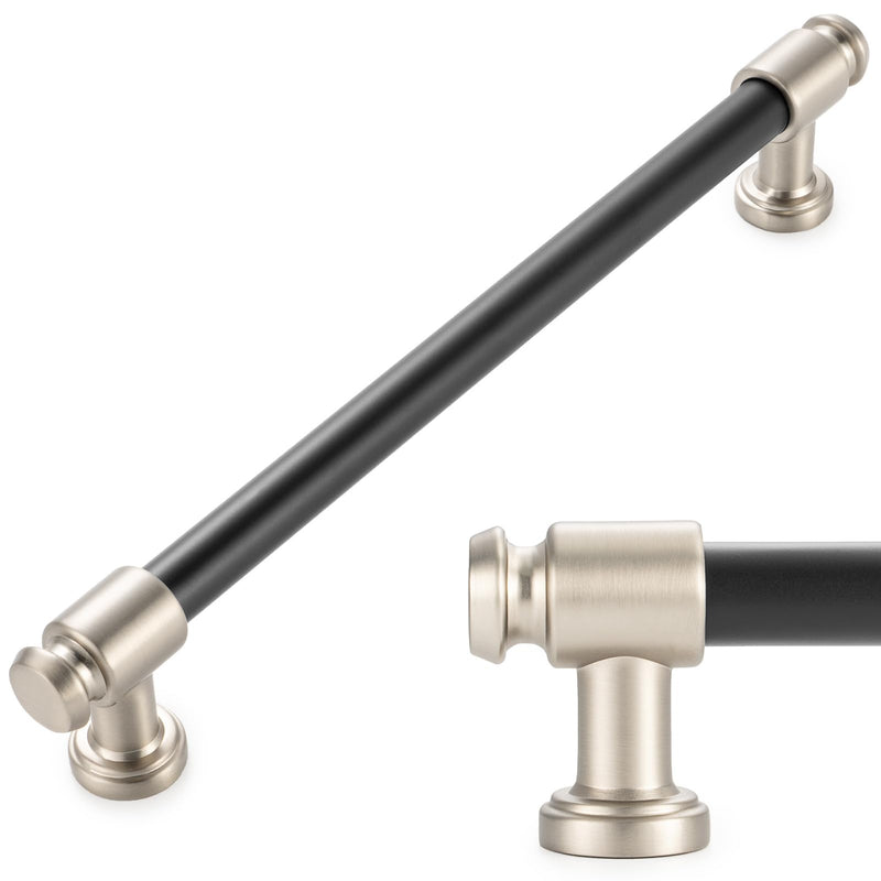 KOOFIZO 10 Pack 7-1/2 in Black & Nickel Cabinet Pull, Drawer Handles P11 Black + Brushed Nickel 7-1/2" CC
