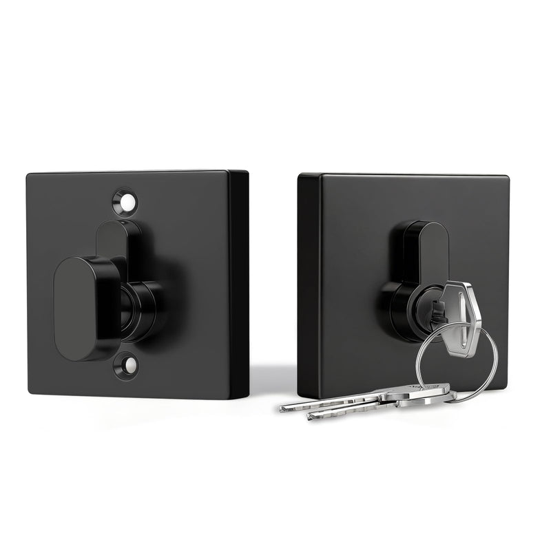 1 Pack Keyed Single Cylinder Deadbolts Matte Black, Keyed One Side Deadbolt Lock, Flat Black Interior & Exterior Door Hardware (for Entrance Lock and Front Gate) 1