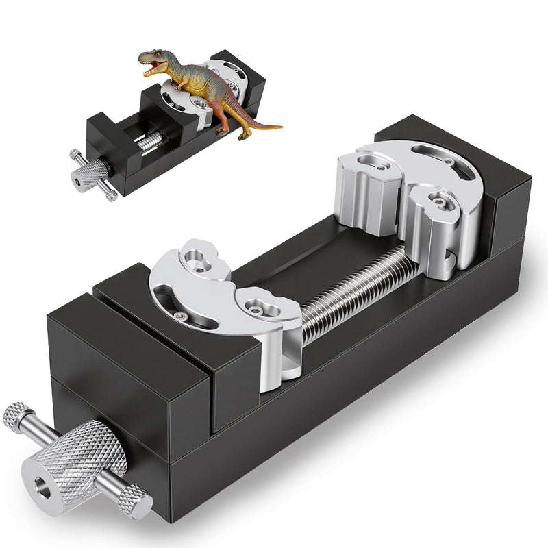 Mini Fractal Vise Clamp, Aluminum Mini Table Clamp 0-2.44 Inch Adjustable | Self-Adjusting Smart Fractal Vise Clamp for Crafts, Jewelry Making, Modeling, DIY Projects and Precision Repairs