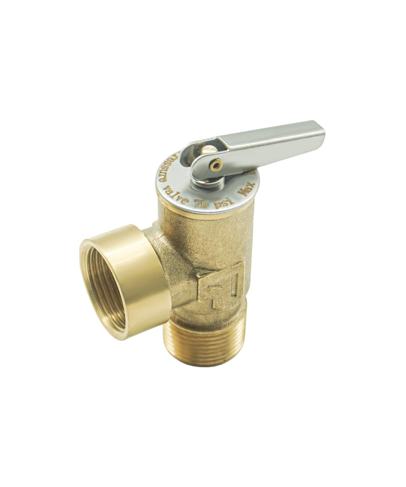 Temperature and Pressure Relief Valve with Extended Probe Fits For Suburban 3/4" NPT Thread RV Water Heaters Parts (75 PSI)