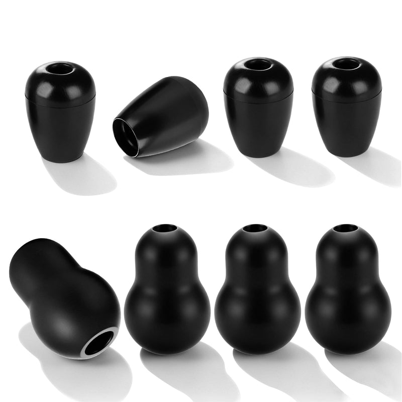 8Pcs Stethoscope Ear Tips Replacement Parts for Littmann Cardiology 3 & 4, Silicone Stethoscope Ear Pieces Cover Accessories(Black, Small and Medium)