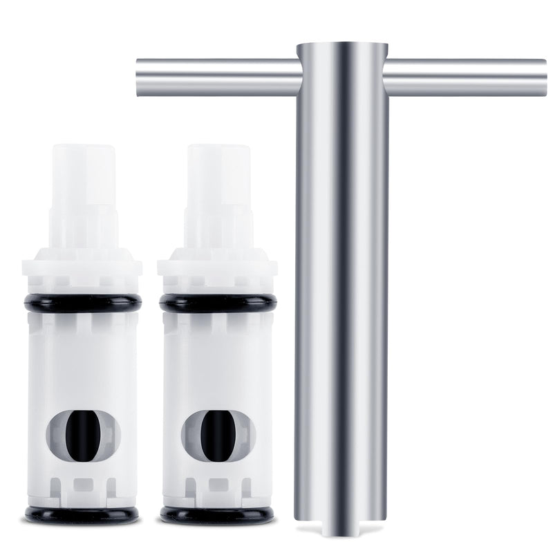 Faucet Cartridge Replacement Kit for Moen 1224 1224B Stainless Steel Cartridge Retainer Removal Tool with Handle for Most Double Handle Moen Faucets and Tub/Showers Repair Kit