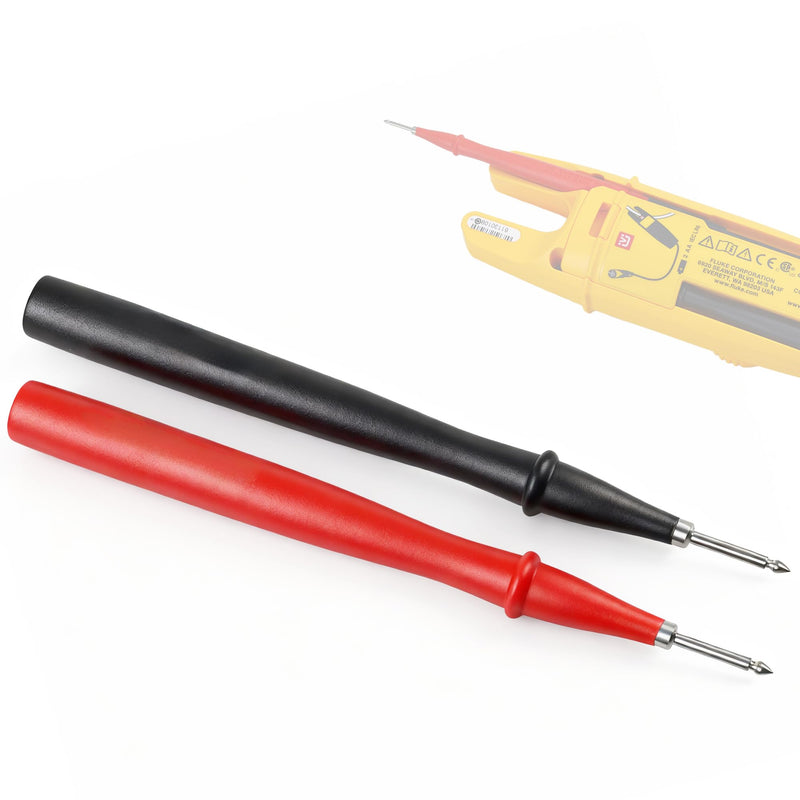 ZIBOO TP2 Test Probe 2-Piece Slim-Reach Probe Kit 1000V Voltage, 10A Current, 2mm Tip Diameter,Compatible with Fluke T5-1000 T5-600 T6-1000 T6-600 Electrical Voltage Continuity Current Tester TP2 SLIM-REACH 1000 VDC