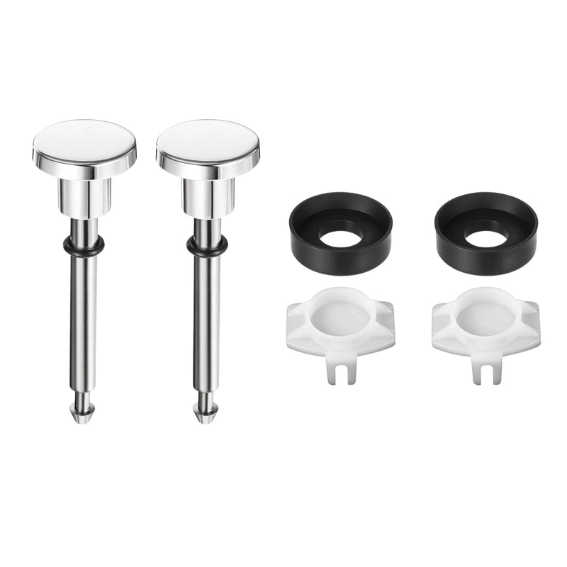 2 Set Tub Spout Diverter Repair Kit - Universal Bathroom Shower Bathtub Leaky Faucet Replacement Parts, Includes 2 Diverter Valve Stems, 2 Cup Seals and 2 Gates (Chrome, Classic Style)