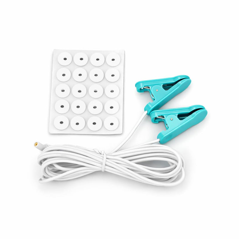 Wired Clip Electrode Unit with Soft Ten-Millimeter Round Felt Pads, Series 7000