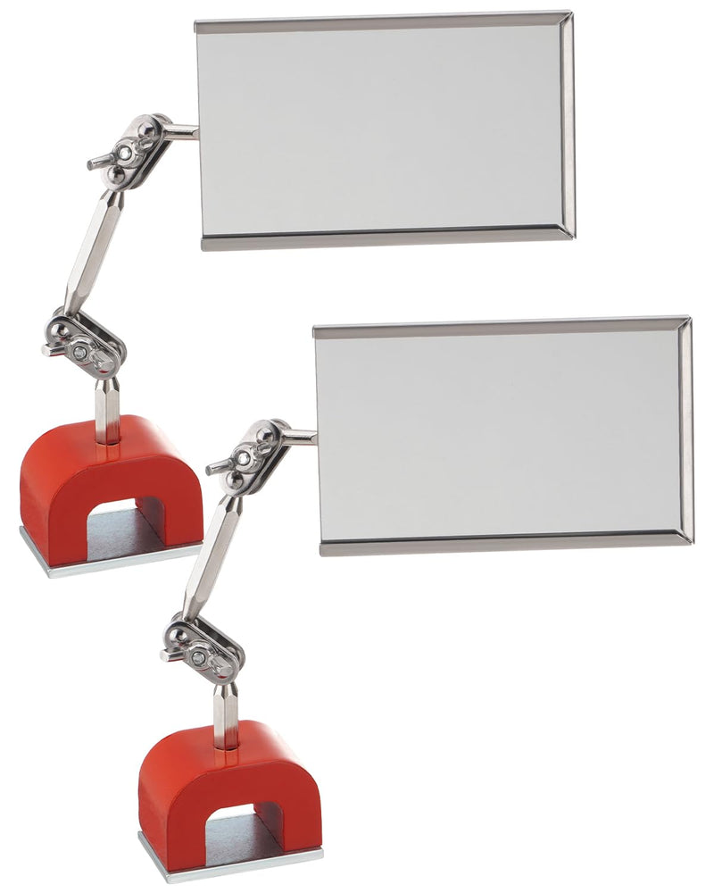Welding Inspection Mirrors with Magnetic Base Adjustable Arm Machine Tool | for Auto Mechanics Machinists Craftsmen Technicians Use in Confined Spaces