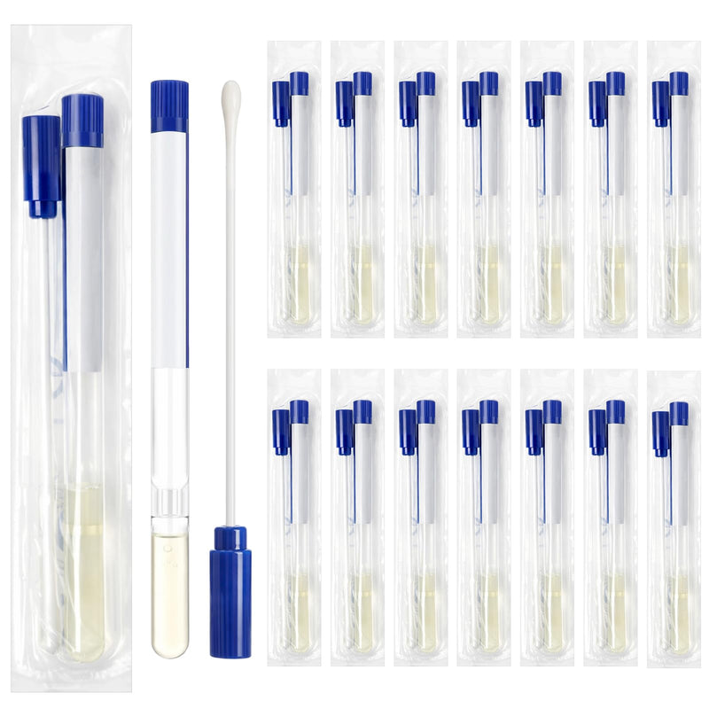 TrelaCo 50 Pcs Transport Swab with Preservation Gel, Plastic Shaft with Rayon Tip for Sample Collection and Recovery