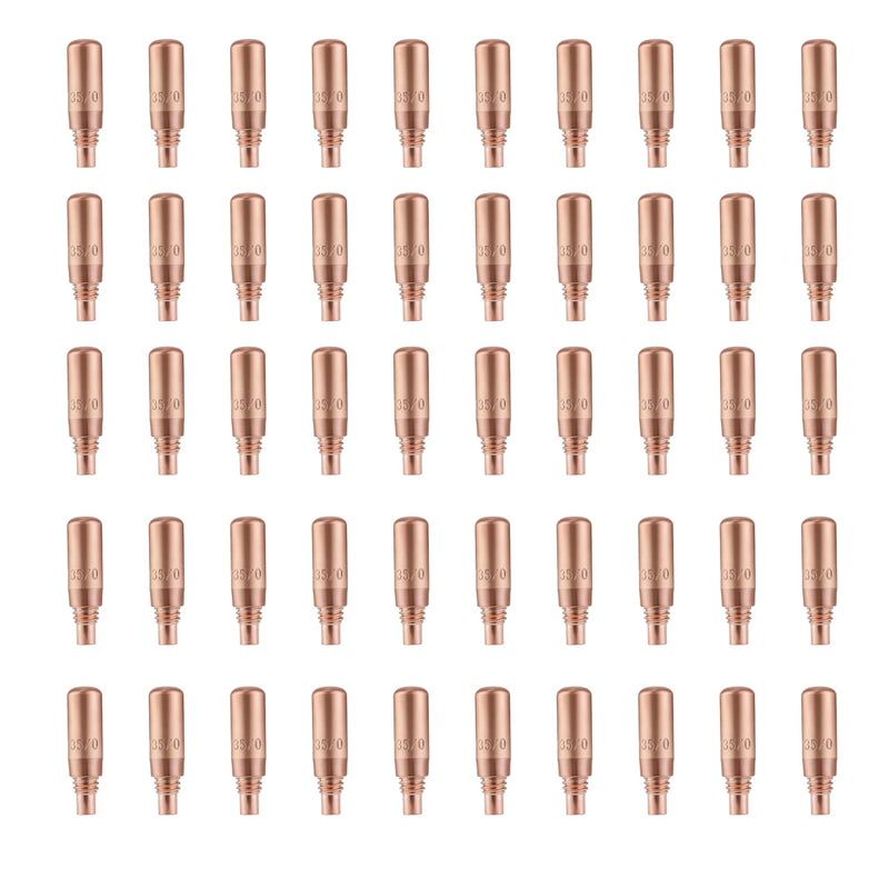 50PK T-M035 .035"(0.9mm) MIG Welding Contact Tips for Miller MDX Series MIG Gun, Welder Tip for Miller MDX Diffuser Use with Miller MDX Diffuser D-M100 D-M250, MIG Welding Contact Guns Tip Parts T-M035 50PK