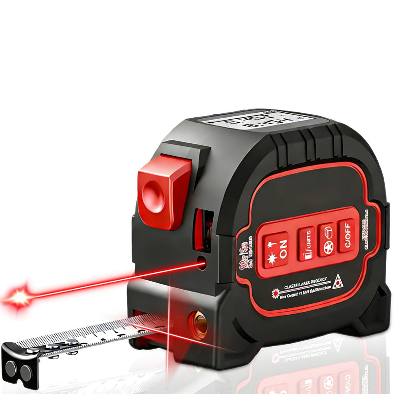 3-in-1 Laser Tape Measure - 196ft Max Laser Distance Meter & 16ft AutoLock Measuring Tape, ±1/16" Professional Precision, Type-C Rechargeable, Magnetic Hook, 6 Mode for Construction