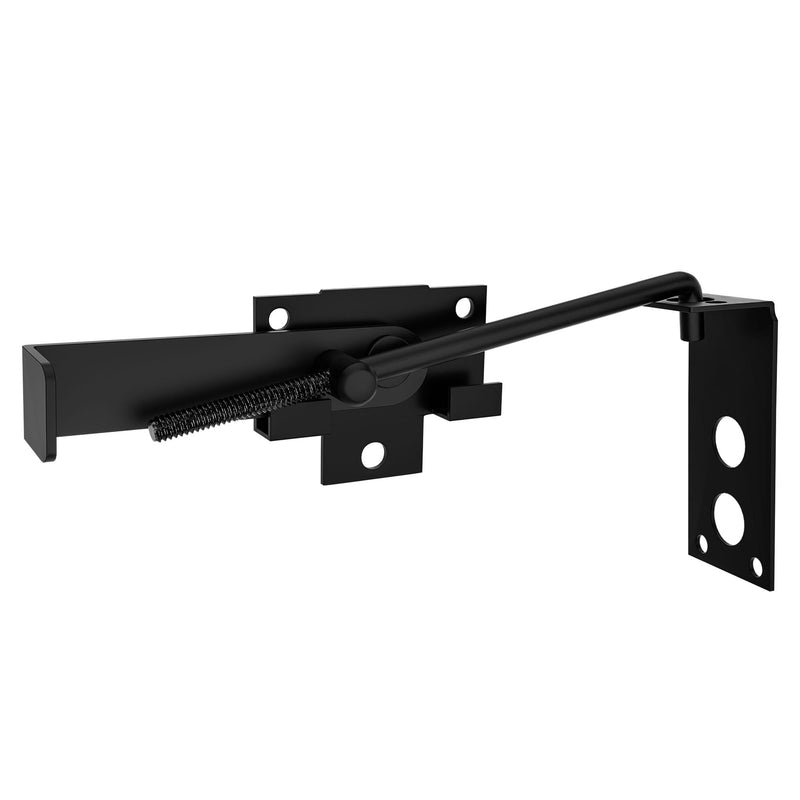 Pack of 2 Sliding Door Latch with Hook,Black Shed Door Cam Latch,Flip Action Door Lock,7in Lock Lever,for Farm Garden Courtyard Wooden Door,Pet Partition Door,Door Frame