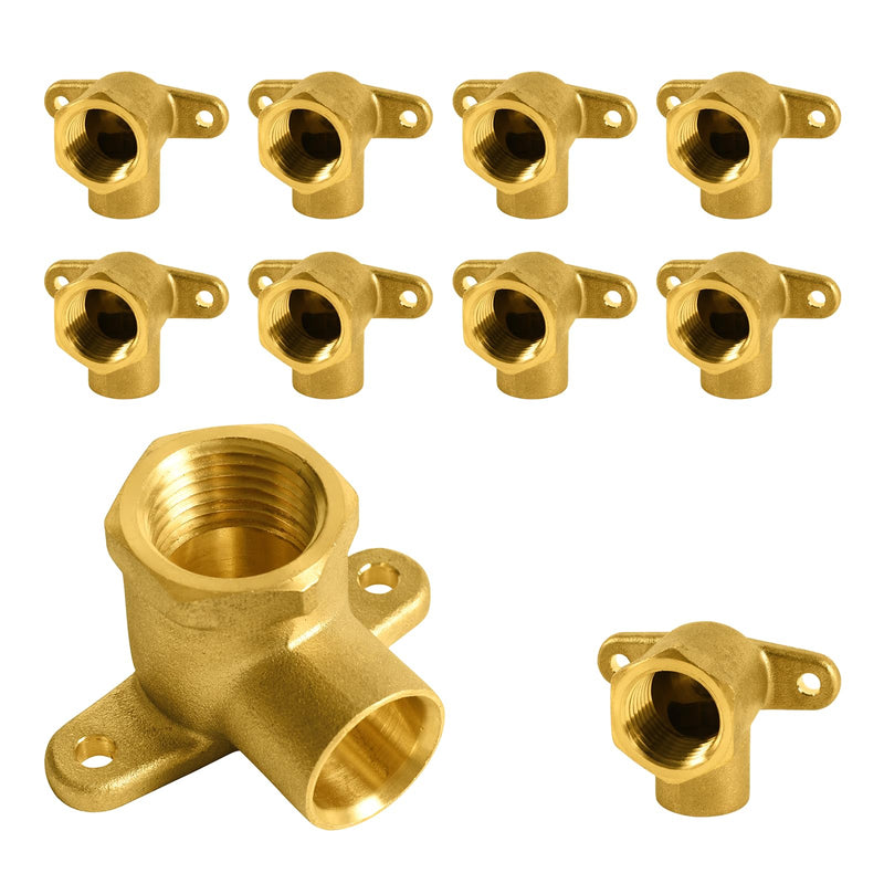 10PC HeSun 1/2" Copper Sweat x 1/2" FNPT Drop Ear Elbow(COPPER166-10) 10 1/2" Sweat x 1/2" Female