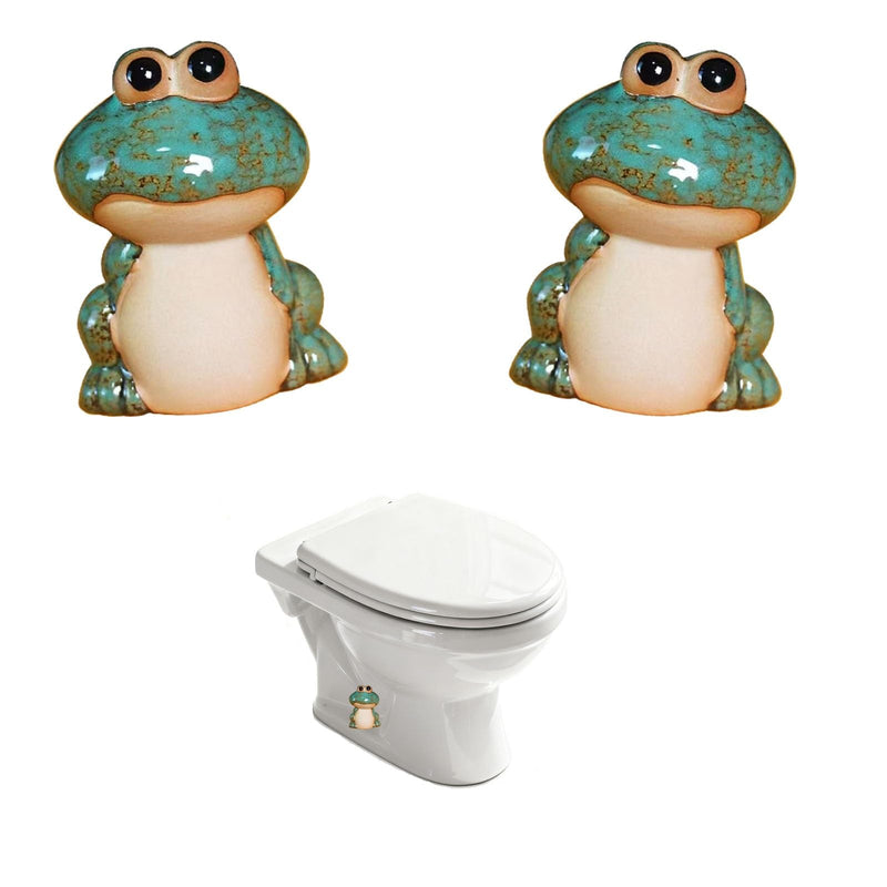 Frog Toilet Bolt Covers Decorative Toilet Screw Cover Caps, Toilet Caps for Bottom of Toilet,，Waterproof Bathroom Upgrade Accessories, Easy to Install (Set of 2)