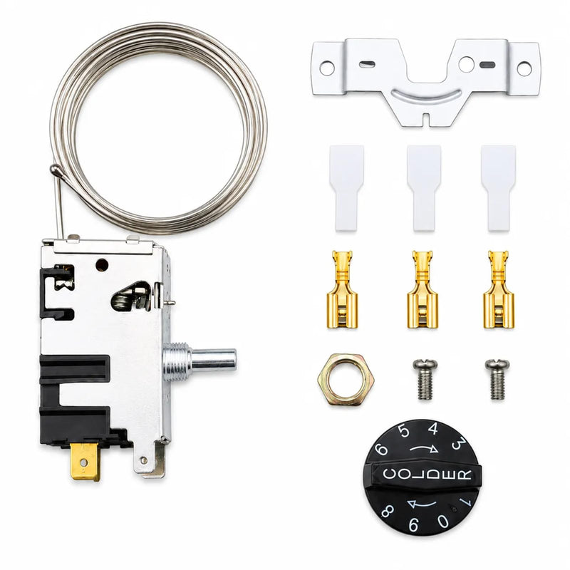 800366 Temp Control Kit Compatible with True Refrigeration Replace 077B6806 077B7172 988282, 76" Coil Sensing Thermostat