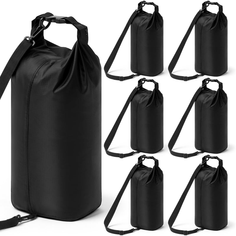 6 Pcs Waterproof Dry Bag 5L, Roll Top Dry Storage Sack with Adjustable Strap for Winter Homeless Kayaking Beach Swimming Camping Boating, Lightweight Backpack for Equipment Electronics 6