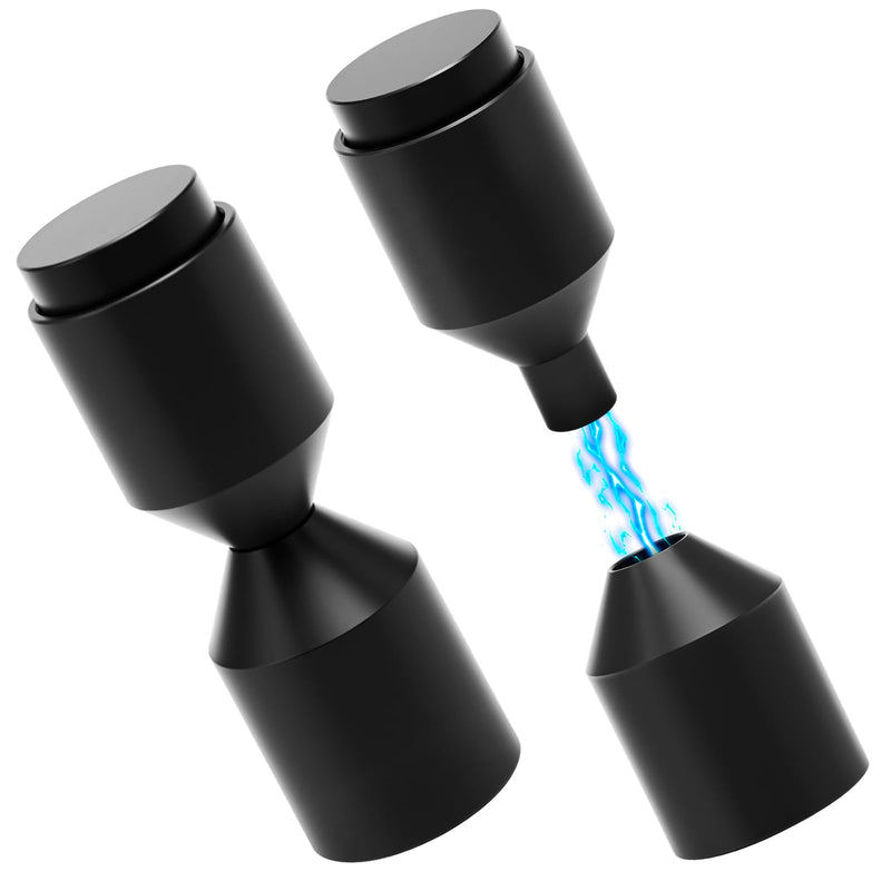 Kingdder 2 Pcs Flange Two Hole Pins with Magnetic 0.36" to 1" Two Hole Alignment Pins Threadless Design for Quick Installation and Removal CNC Precision Manufacturing Black 0.36" to 1"