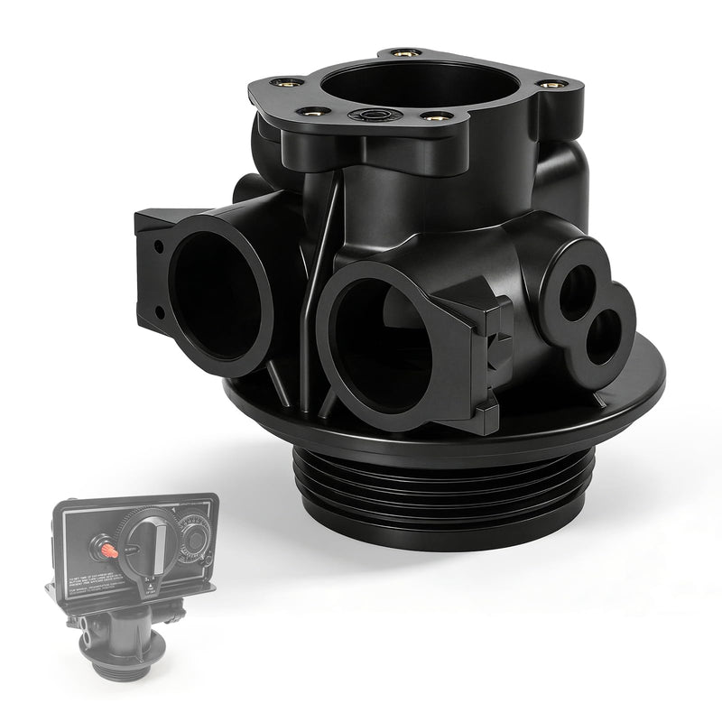 61400-12 Downflow Valve Body Assembly 1 inch Dist. Compatible with Pentair Fleck 5600 Water Softener Valve,Replacement Old Part Number 14449 Lower Valve Body