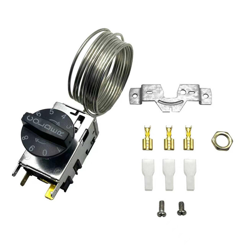 800366 Temp Control Kit Fits for True Refrigeration Replace 077B6806, 077B7172, 988282 &76" Coil Sensing Thermostat