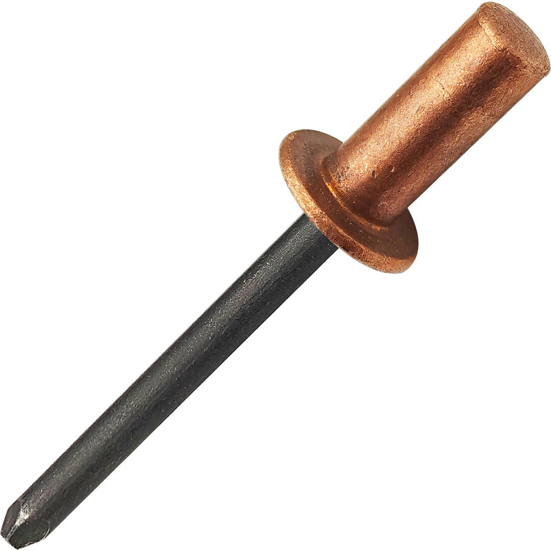 60Pcs Closed End Pop Rivets Kit, 3/16" x3/8,1/2",5/8" 3 Sizes (20 Each) - Copper Dome Head with Steel Mandrel, Sealed Blind Rivets (4.8x10,12,16mm) Copper Steel 3/16"x3/8,1/2",5/8"