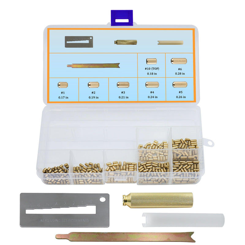 Rekey Kit for Kwikset Locks Compatible with Kwikset Rekey Kit, Door Lock Pinning Kit for Home Security, with Bottom Pins, Follower, Removal, (1-6, 50 Each) DIY Rekey Kit