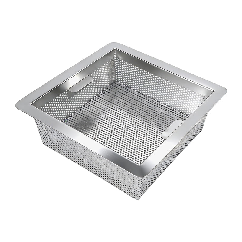 8.5 in x 8.5 in x 3 in Stainless Steel Commercial Floor Drain Strainer, Commercial Floor Drain Large Drainage Area for Restaurant, Bar, Buffet