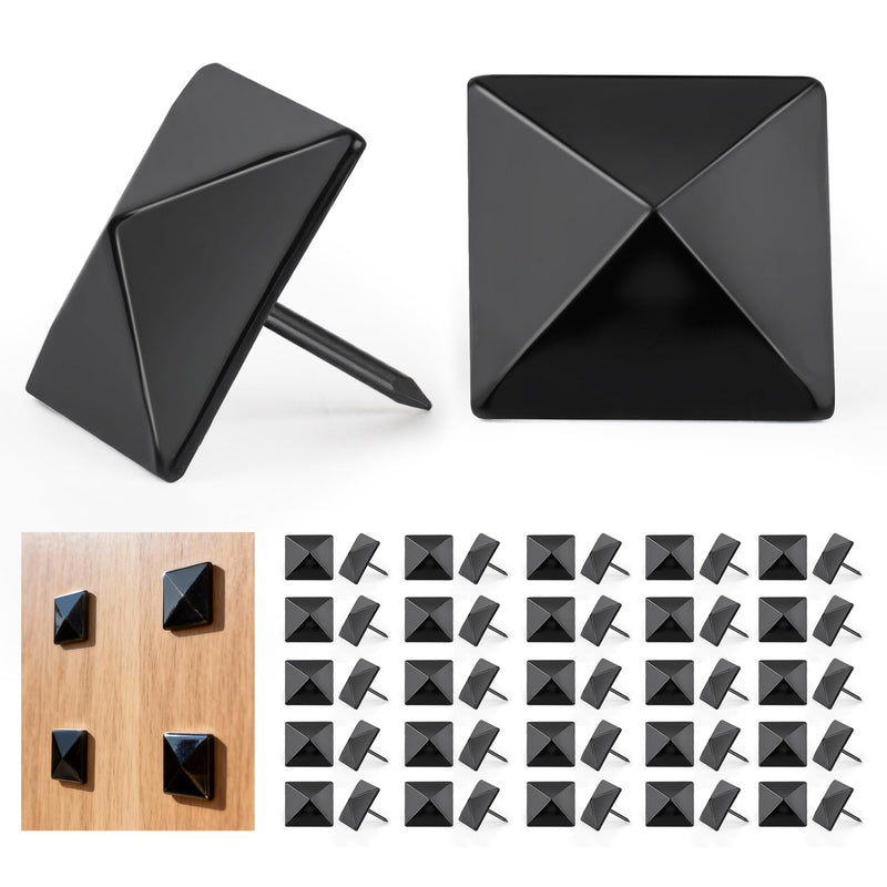 50 Pcs 1 Inch Clavos Large Square Iron Decorative Nails, Rustic Nails Furniture Tacks, Antique Clavos Decorative Nails for Wood,Shutters, Faux Wood Beams, Gates and Furniture 1 Inch Square
