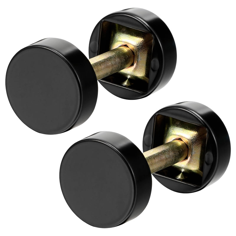 2 Pcs Round Door Hole Cover Plates 1" Diameter Fits Doors 1-3/8" to 2-1/4" Thick Black Deadbolt Cover Hole Filler Handleset Plate