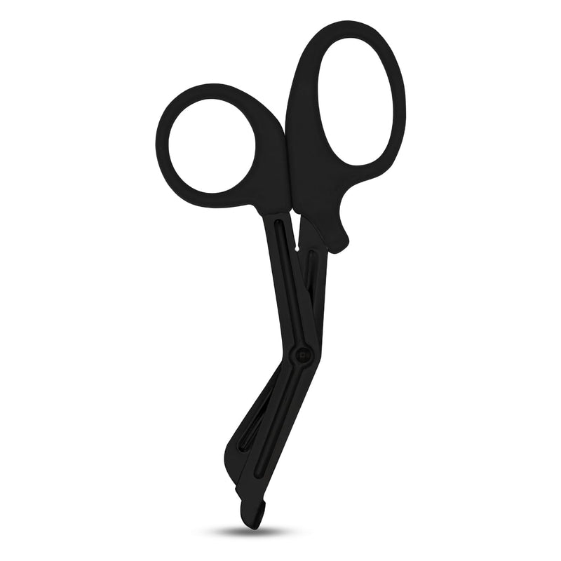Bandage Scissors – Stainless Steel Medical Scissors for Nurses – Non-Stick Trauma Shears (Black, 5.5 Inch) Black