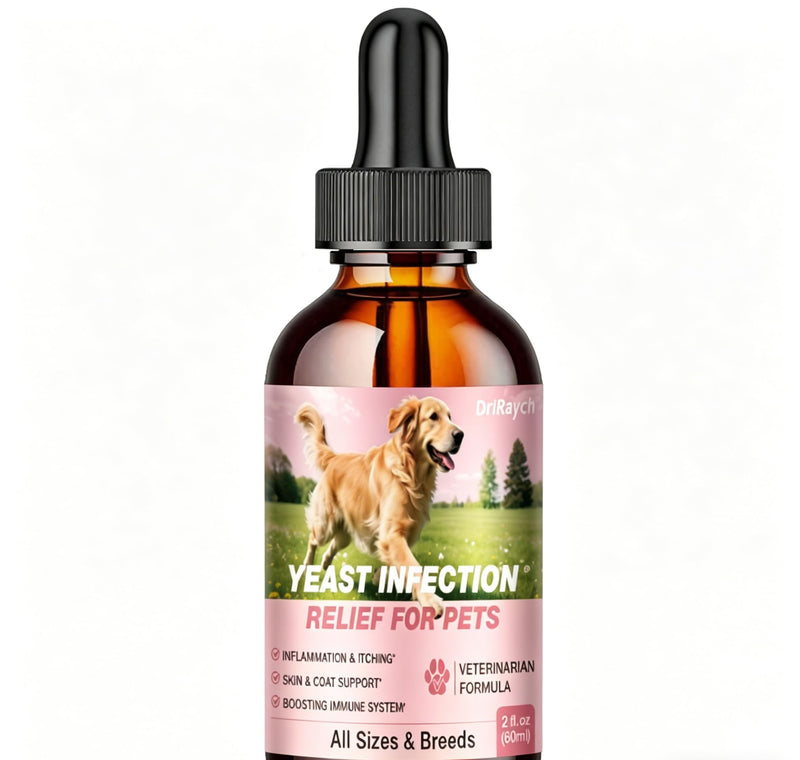 Yeast Infection Treatment for Dogs - Premium 2 oz Natural Drops with Probiotics, Multivitamins & Anti-Yeast