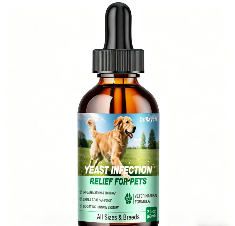 Yeast Infection Treatment for Dogs Natural Anti-Yeast Drops with Probiotics & Multivitamins, 2FL