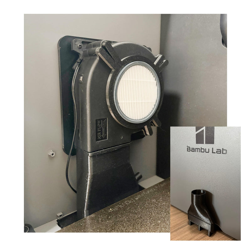 Air Filter System for 3D Printer, Compatible with Bambu lab P2S, VOC and UFP Removal, Ventilation Kit, No Modification Required without vent pipe Bl-af-p2s