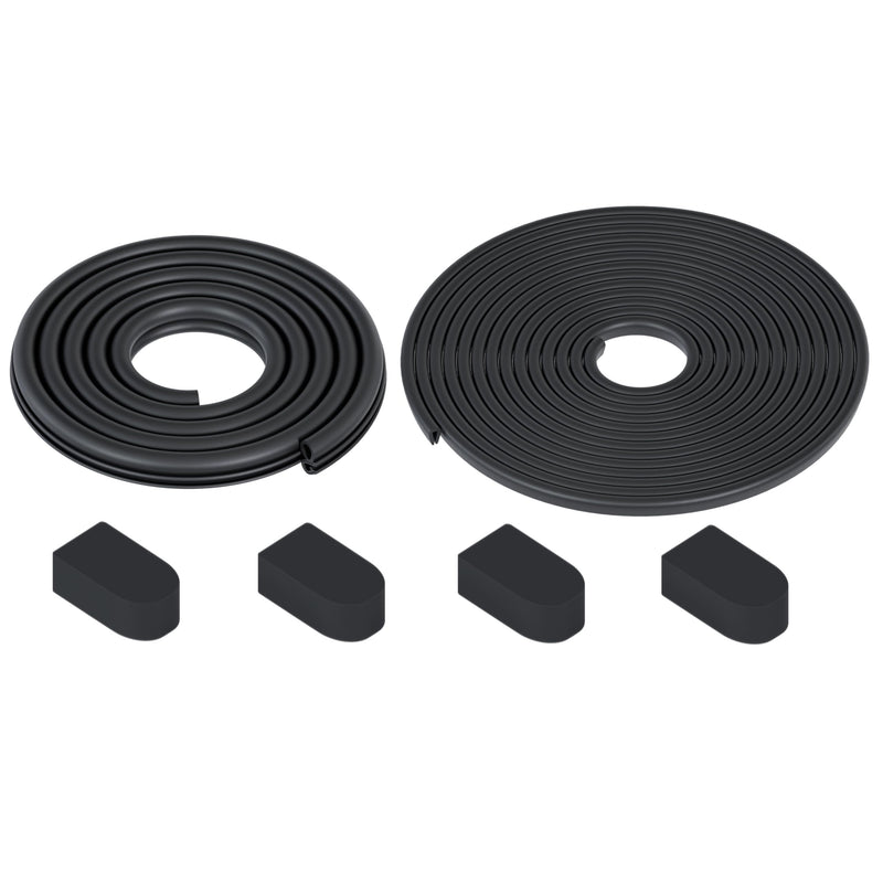 Basement Door Weatherstrip Kit (1 x U Shaped Gasket, | 1x Bulb Trim Gasket, 4 x Cap Seal Pad) Fits Bilco and Gordon Cellar Doors, Basement Door Seal Kit
